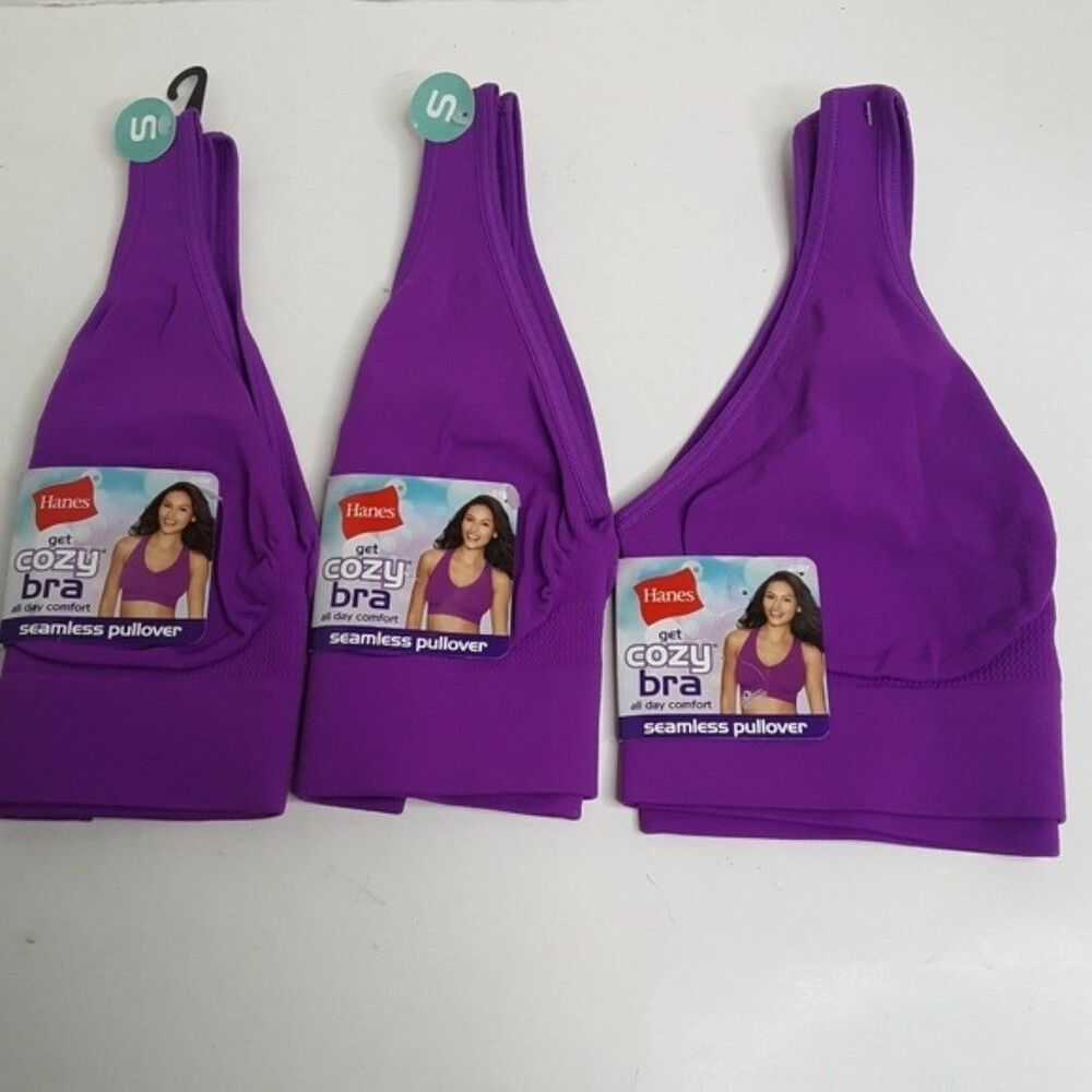 Hanes seamless Pullover Bras S (3pcs)